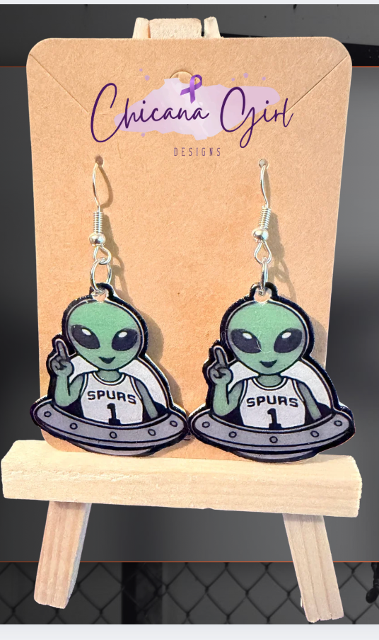 🛸 Spurs UFO Earrings