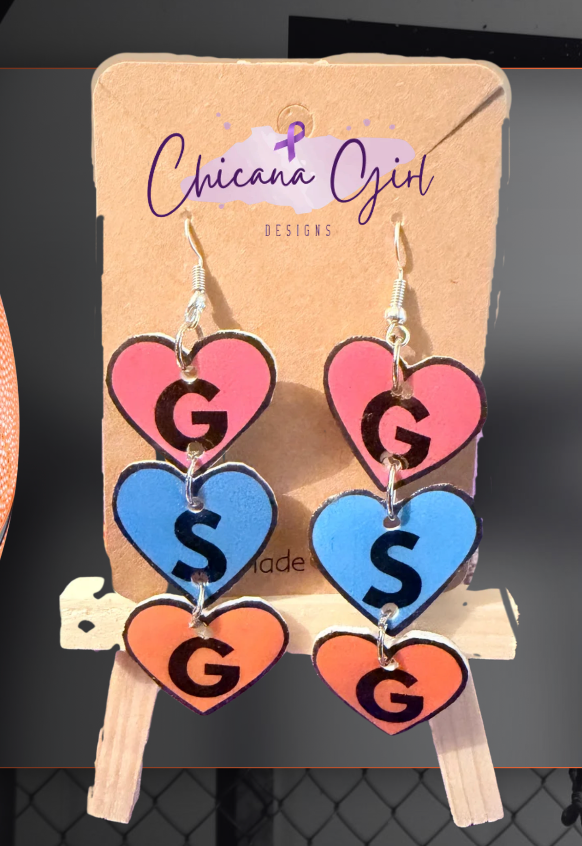 💖 Fiesta GSG Heart Earrings
