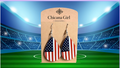 American Flag Teardrop Earrings – Patriotic Handmade Jewelry