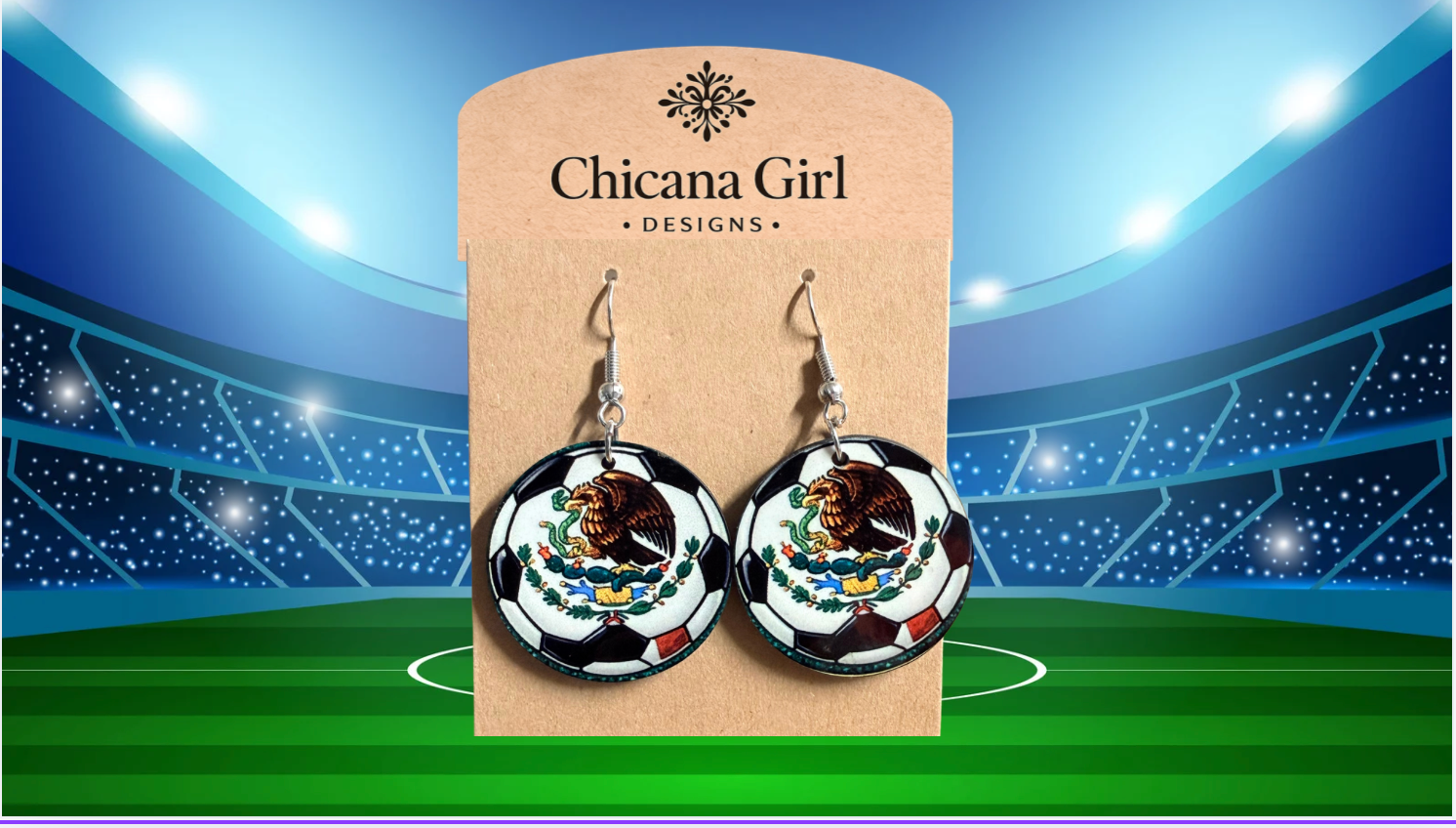 México Soccer Ball Earrings – Handmade Futbol Fan Jewelry